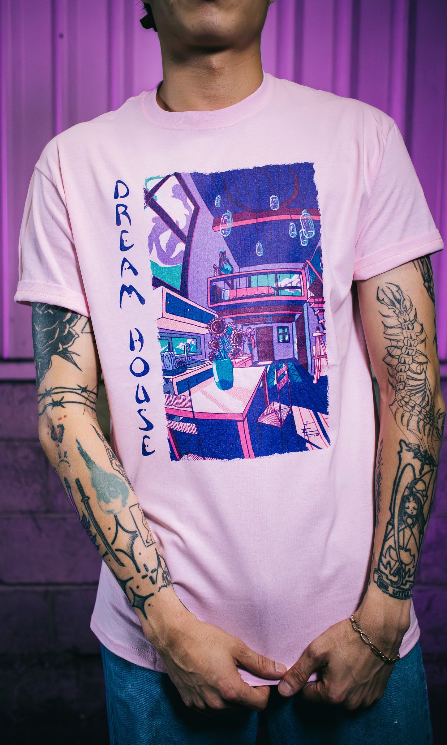 Playera "Dream House" color rosa