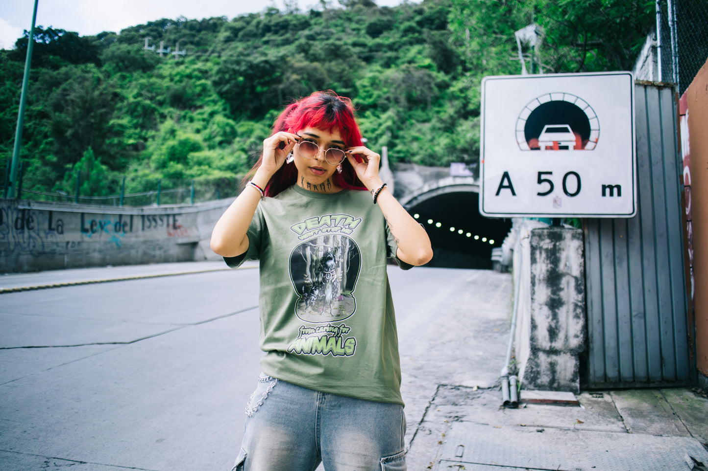 Playera "Zombie Druid" color verde militar