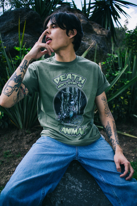 Playera "Zombie Druid" color verde militar