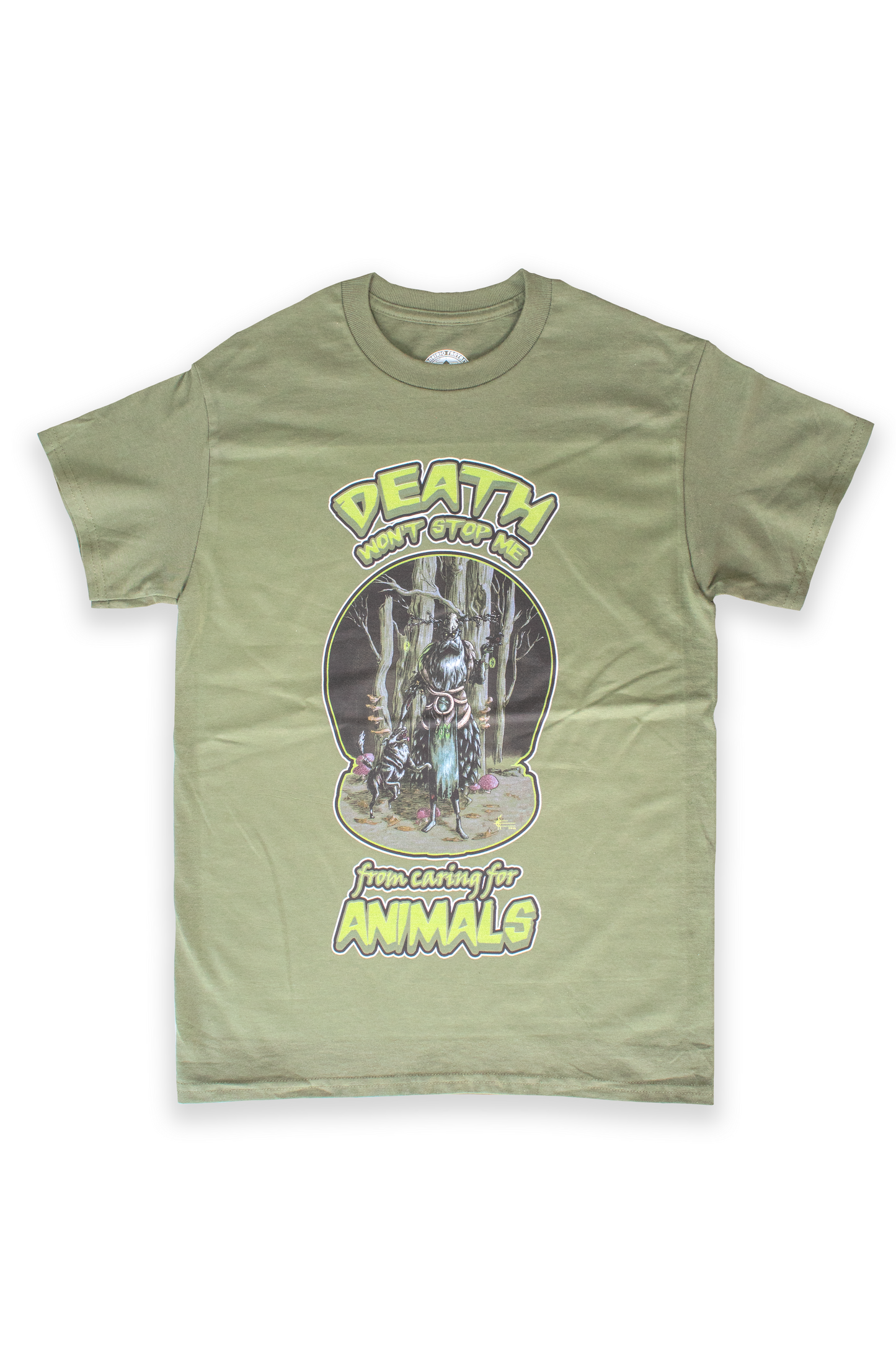 Playera "Zombie Druid" color verde militar