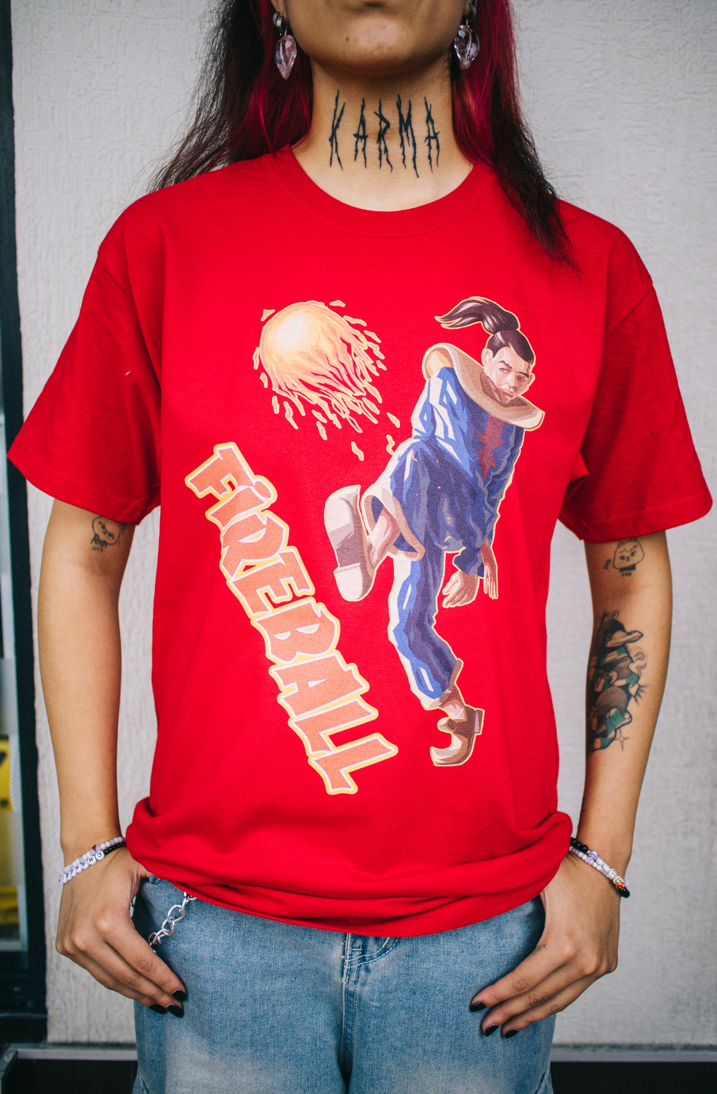 Playera "Fireball" color roja