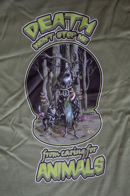 Playera "Zombie Druid" color verde militar